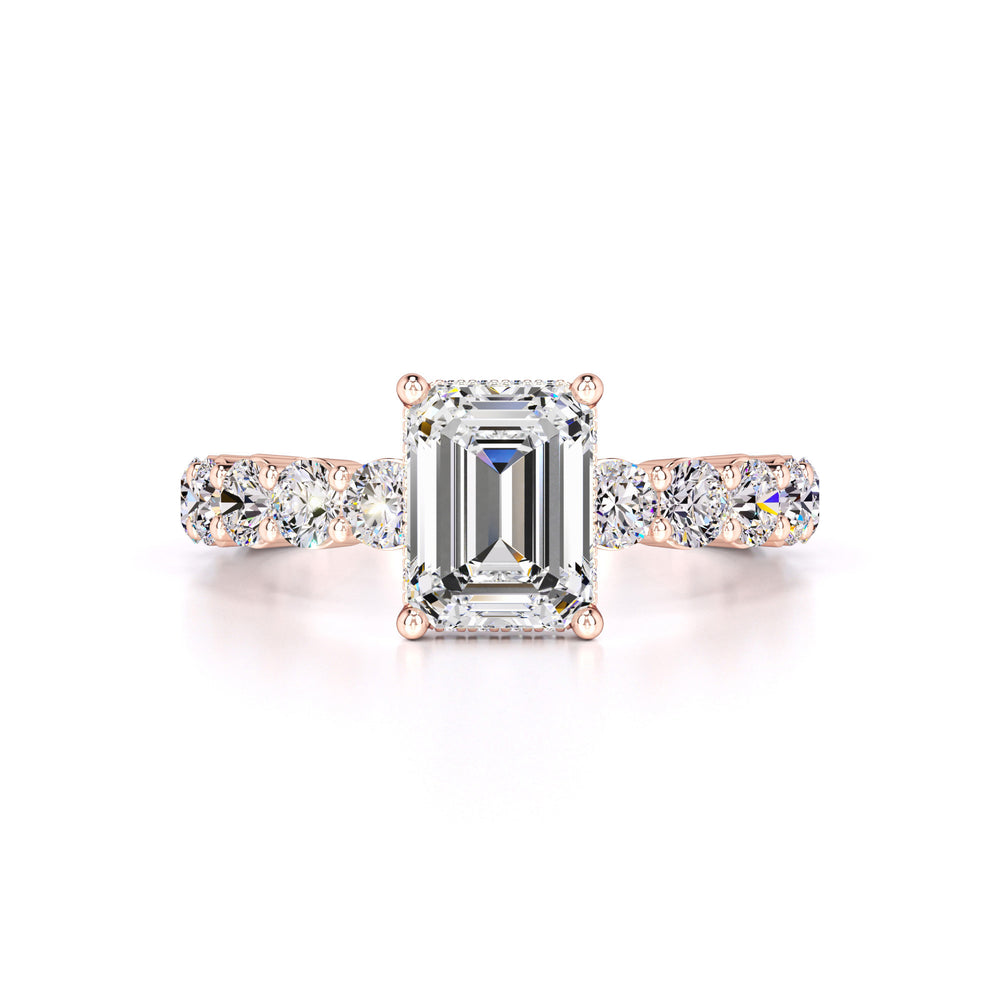 Carly Moissanite & Lab Grown Diamond Ring | Rose Gold | 1