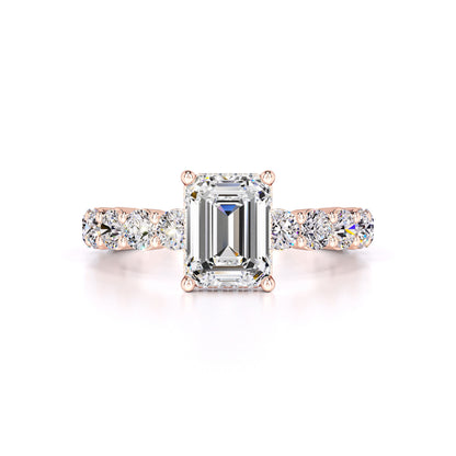 Carly Moissanite & Lab Grown Diamond Ring | Rose Gold | 1
