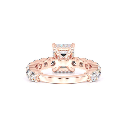 Carly Moissanite & Lab Grown Diamond Ring | Rose Gold | 3