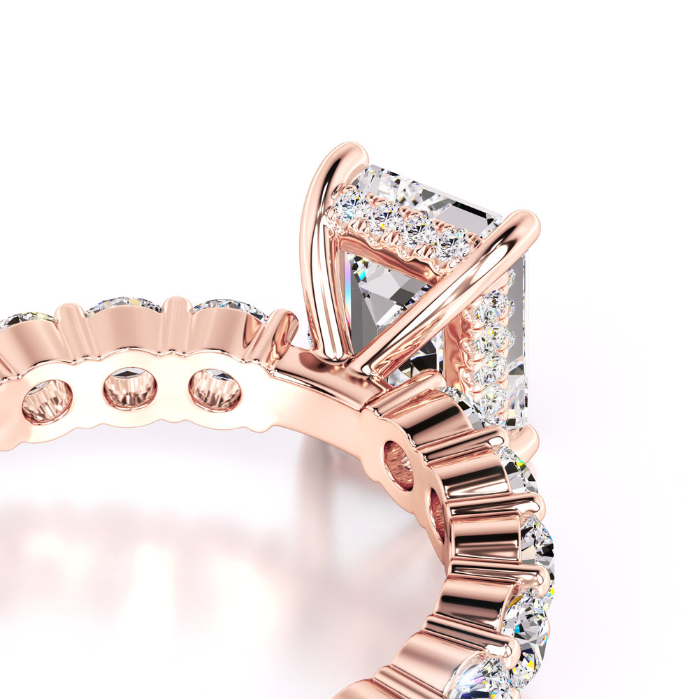 Carly Moissanite & Lab Grown Diamond Ring | Rose Gold | 2