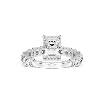 Carly Moissanite & Lab Grown Diamond Ring | White Gold | 3