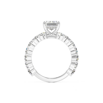 Carly Moissanite & Lab Grown Diamond Ring | White Gold | 4