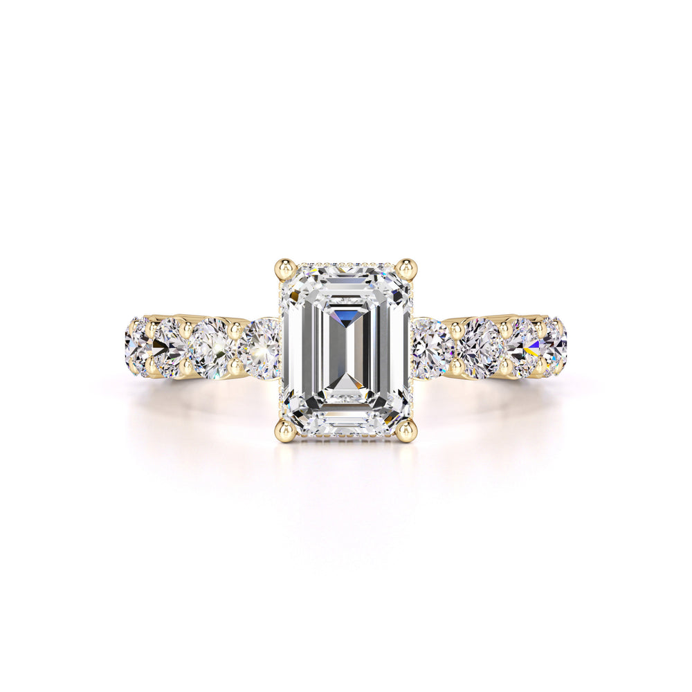 Carly Moissanite & Lab Grown Diamond Ring | Yellow Gold | 1