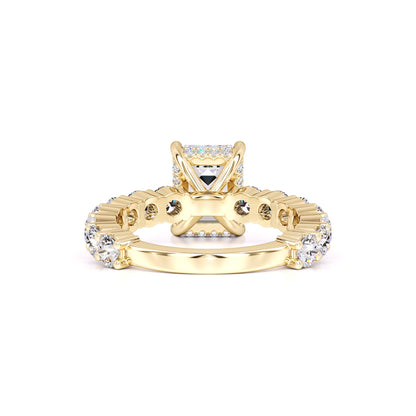 Carly Moissanite & Lab Grown Diamond Ring | Yellow Gold | 3