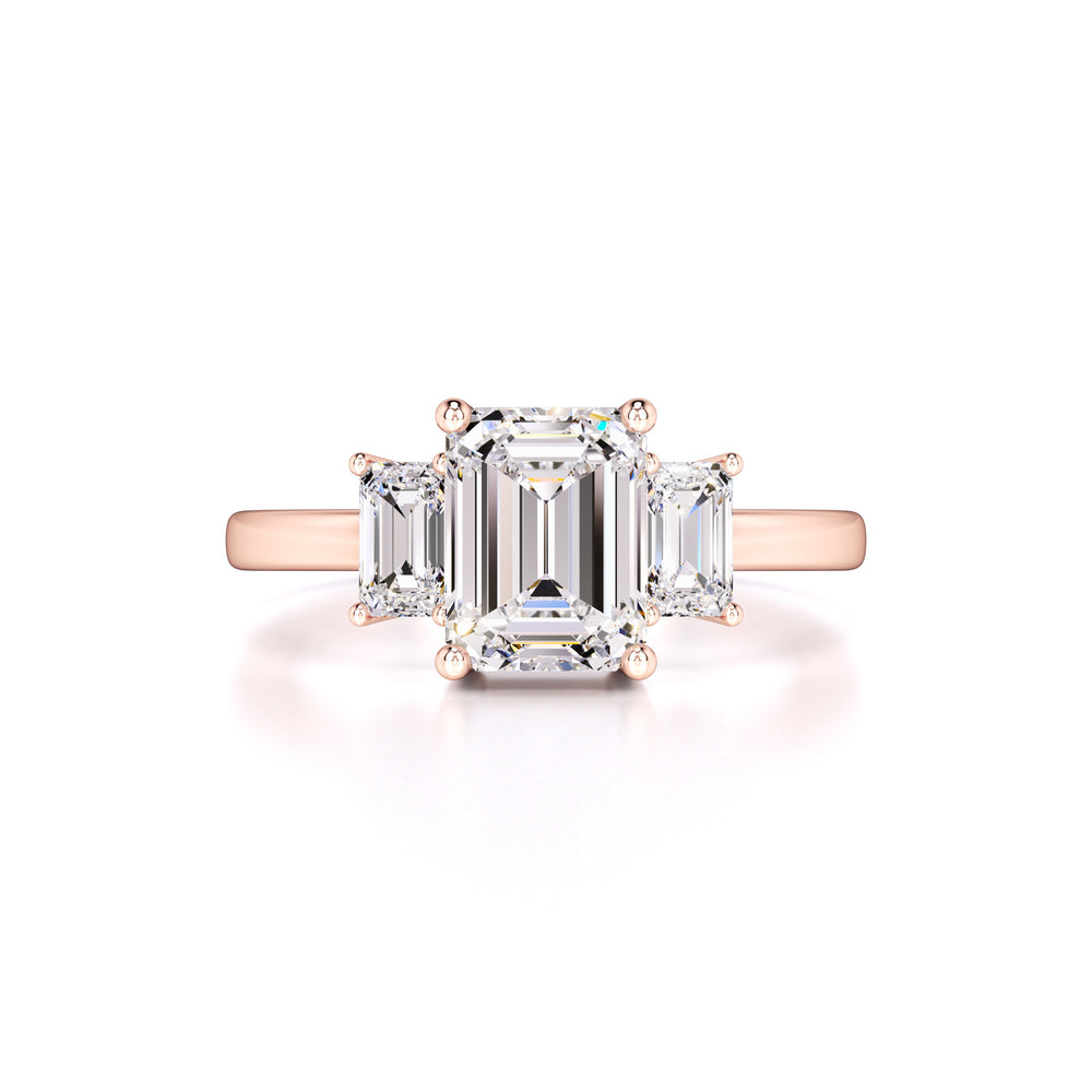Rayna Moissanite & Lab Grown Diamond Ring | Rose Gold | 1