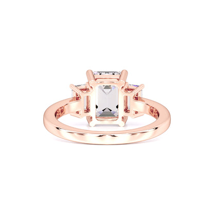 Rayna Moissanite & Lab Grown Diamond Ring | Rose Gold | 3
