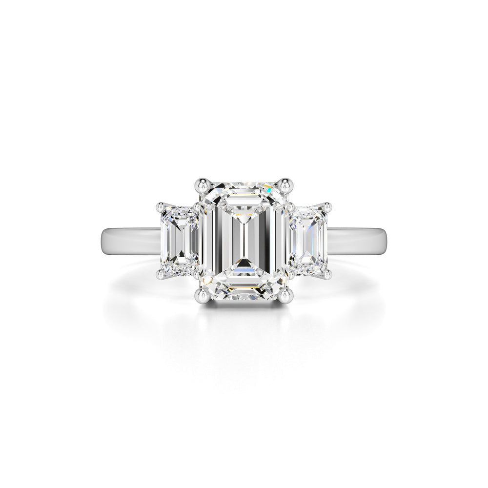 Rayna Moissanite & Lab Grown Diamond Ring | White Gold | 1
