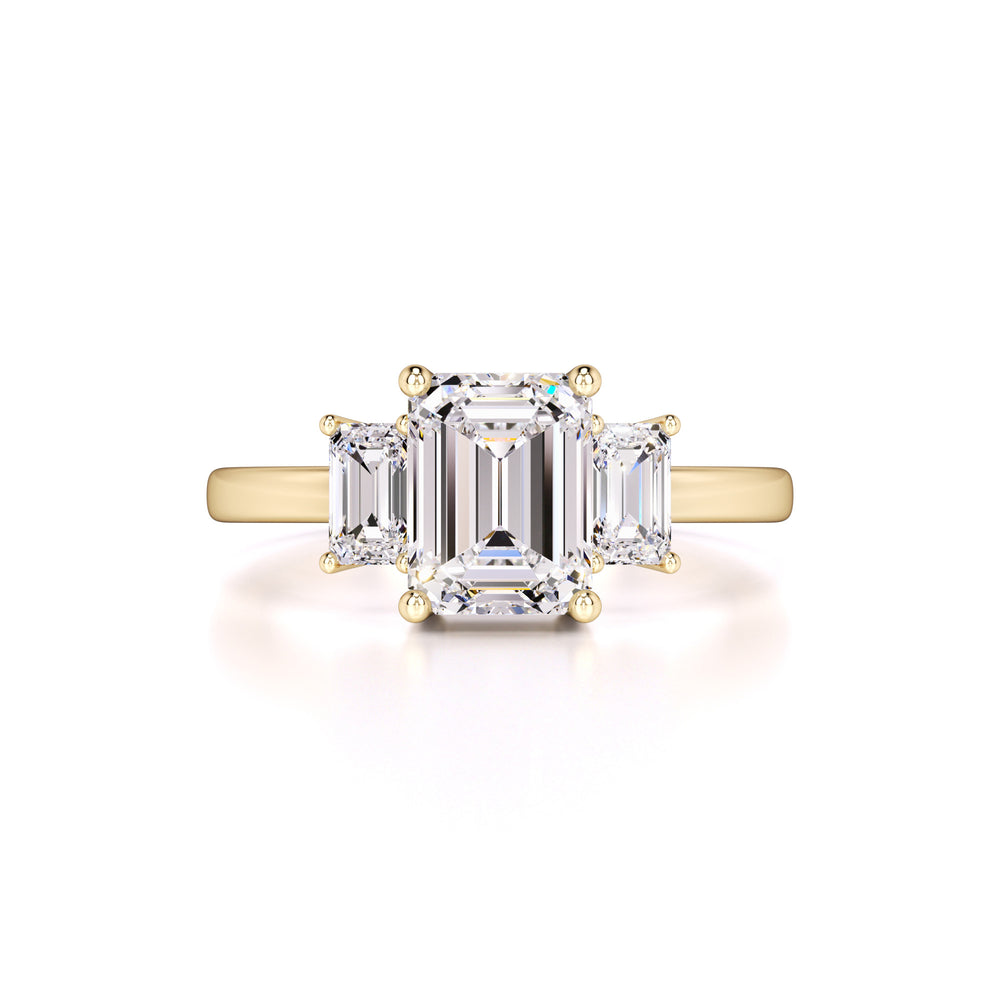 Rayna Moissanite & Lab Grown Diamond Ring | Yellow Gold | 1