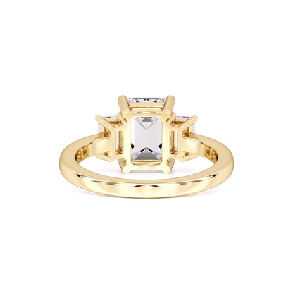 Rayna Moissanite & Lab Grown Diamond Ring | Yellow Gold | 3