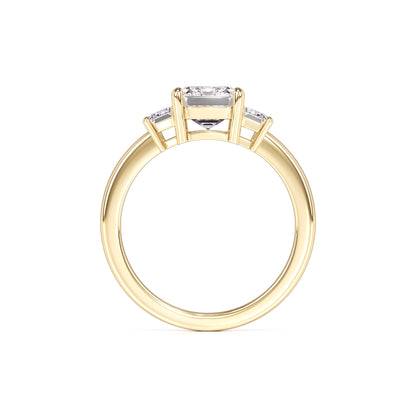 Rayna Moissanite & Lab Grown Diamond Ring | Yellow Gold | 4