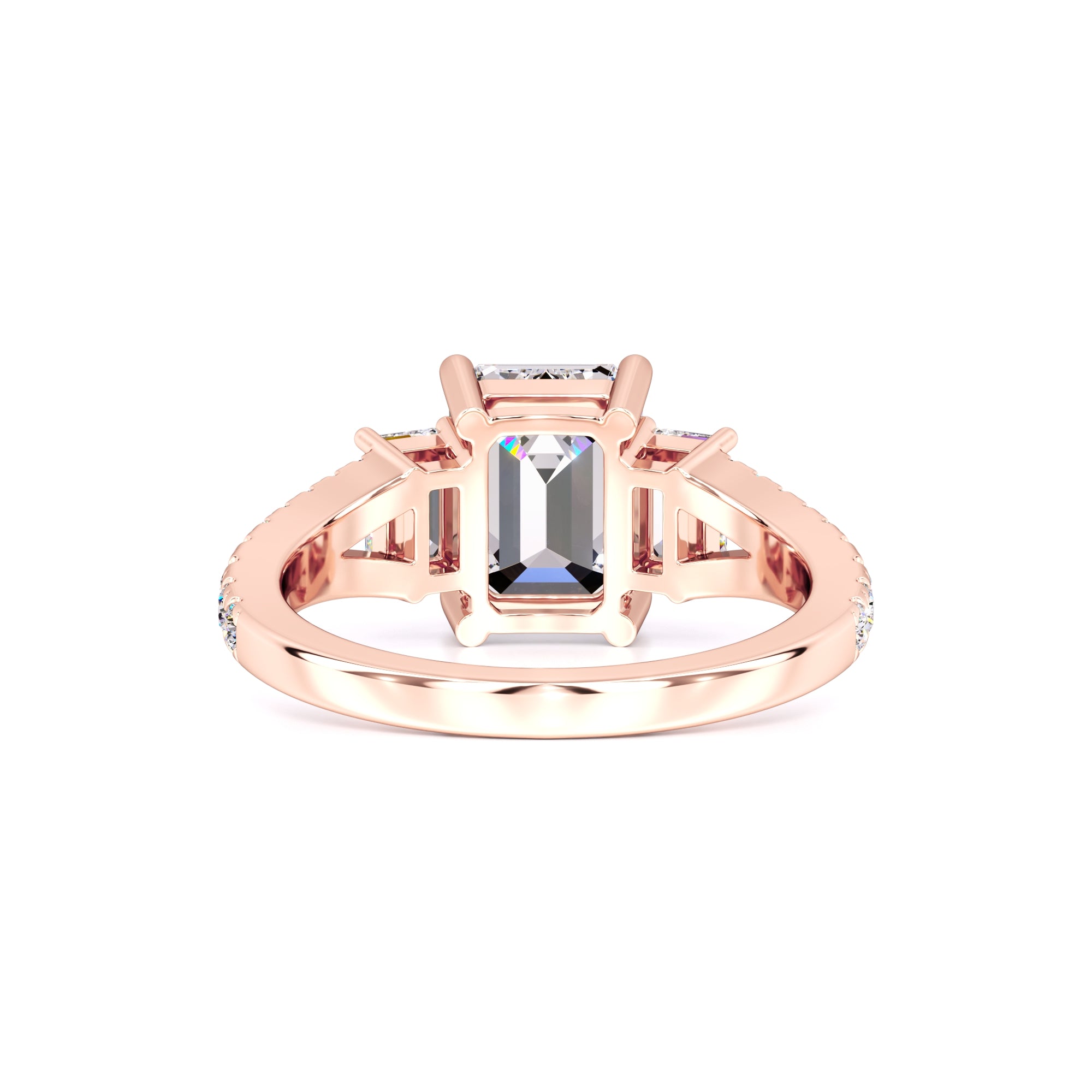 Emberly Moissanite & Lab Grown Diamond Ring | Rose Gold | 3