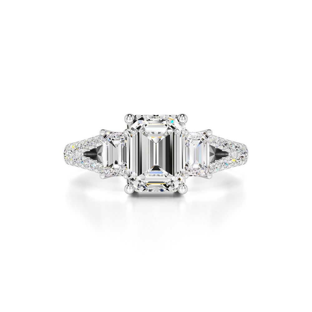 Emberly Moissanite & Lab Grown Diamond Ring | White Gold | 1