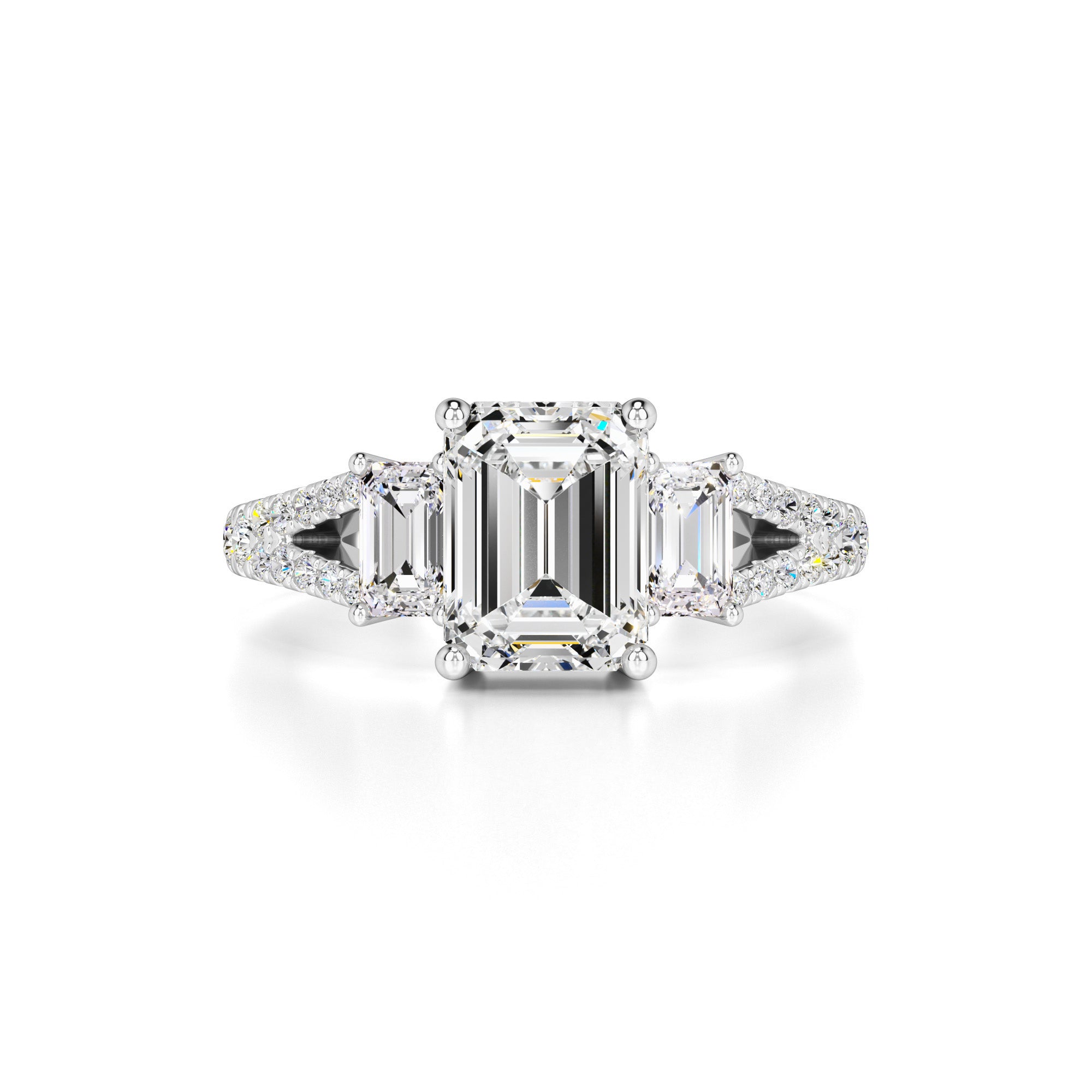 Emberly Moissanite & Lab Grown Diamond Ring | White Gold | 1