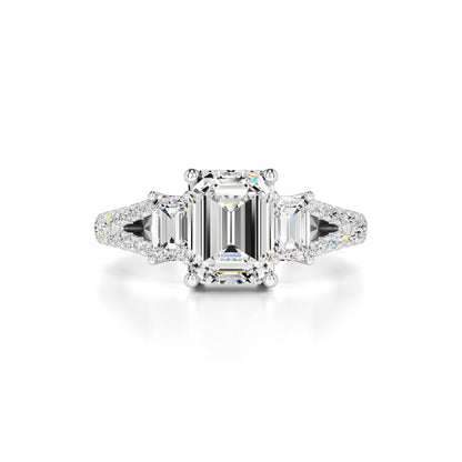 Emberly Moissanite & Lab Grown Diamond Ring | White Gold | 1