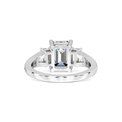 Emberly Moissanite & Lab Grown Diamond Ring | White Gold | 3