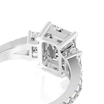 Emberly Moissanite & Lab Grown Diamond Ring | White Gold | 2