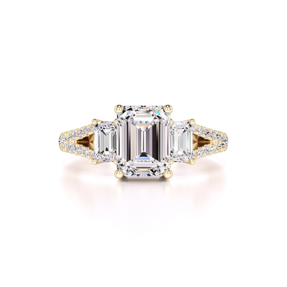 Emberly Moissanite & Lab Grown Diamond Ring | Yellow Gold | 1