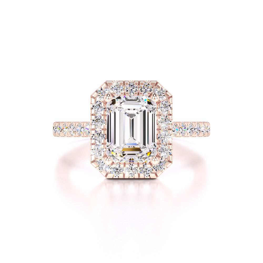 Charlotte Moissanite & Lab Grown Diamond Ring | Rose Gold | 1