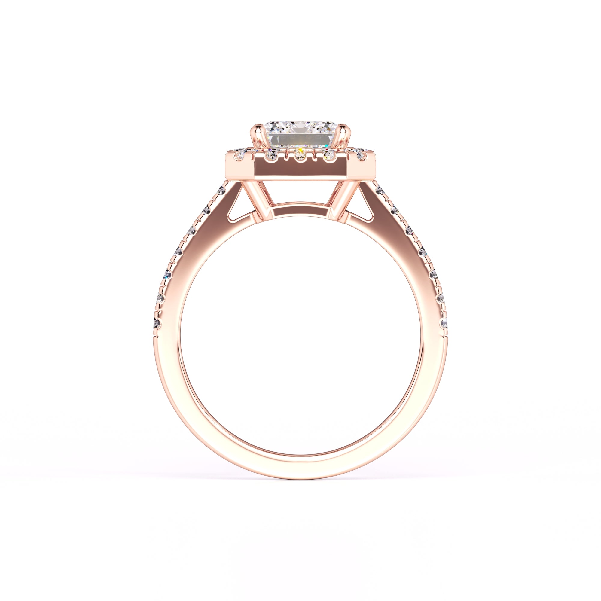 Charlotte Moissanite & Lab Grown Diamond Ring | Rose Gold | 4
