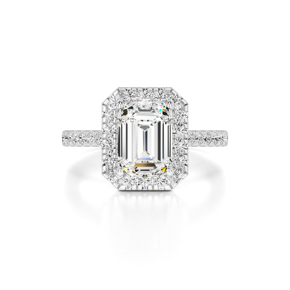 Charlotte Moissanite & Lab Grown Diamond Ring | White Gold | 1