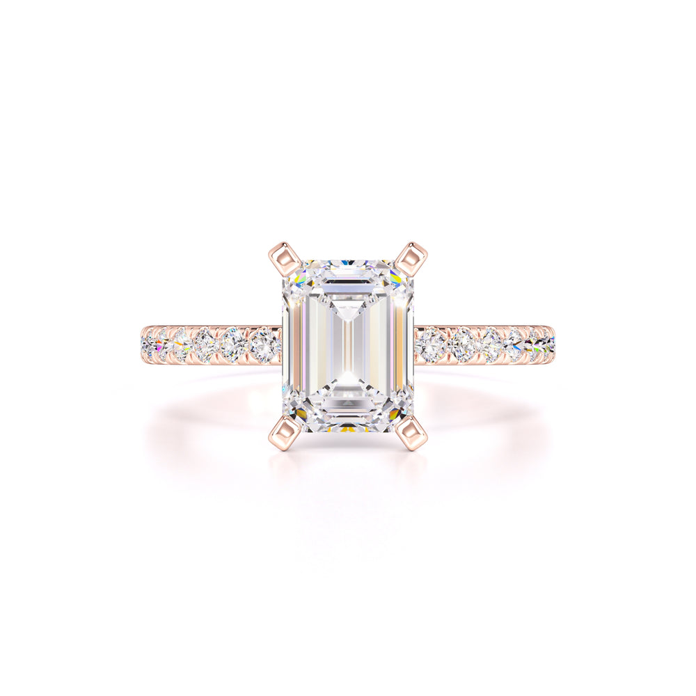 Peyton Moissanite & Lab Grown Diamond Ring | Rose Gold | 1