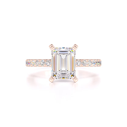 Peyton Moissanite & Lab Grown Diamond Ring | Rose Gold | 1