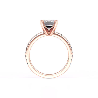 Peyton Moissanite & Lab Grown Diamond Ring | Rose Gold | 4