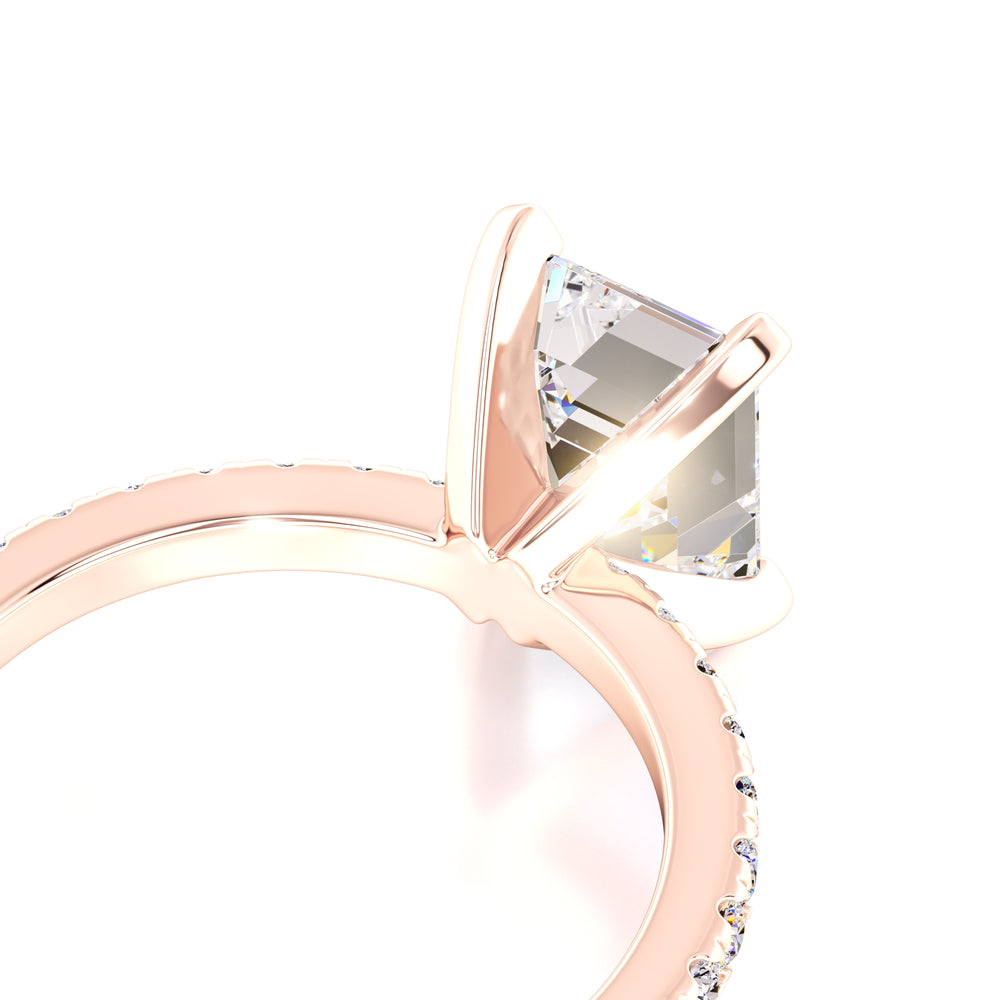 Peyton Moissanite & Lab Grown Diamond Ring | Rose Gold | 2