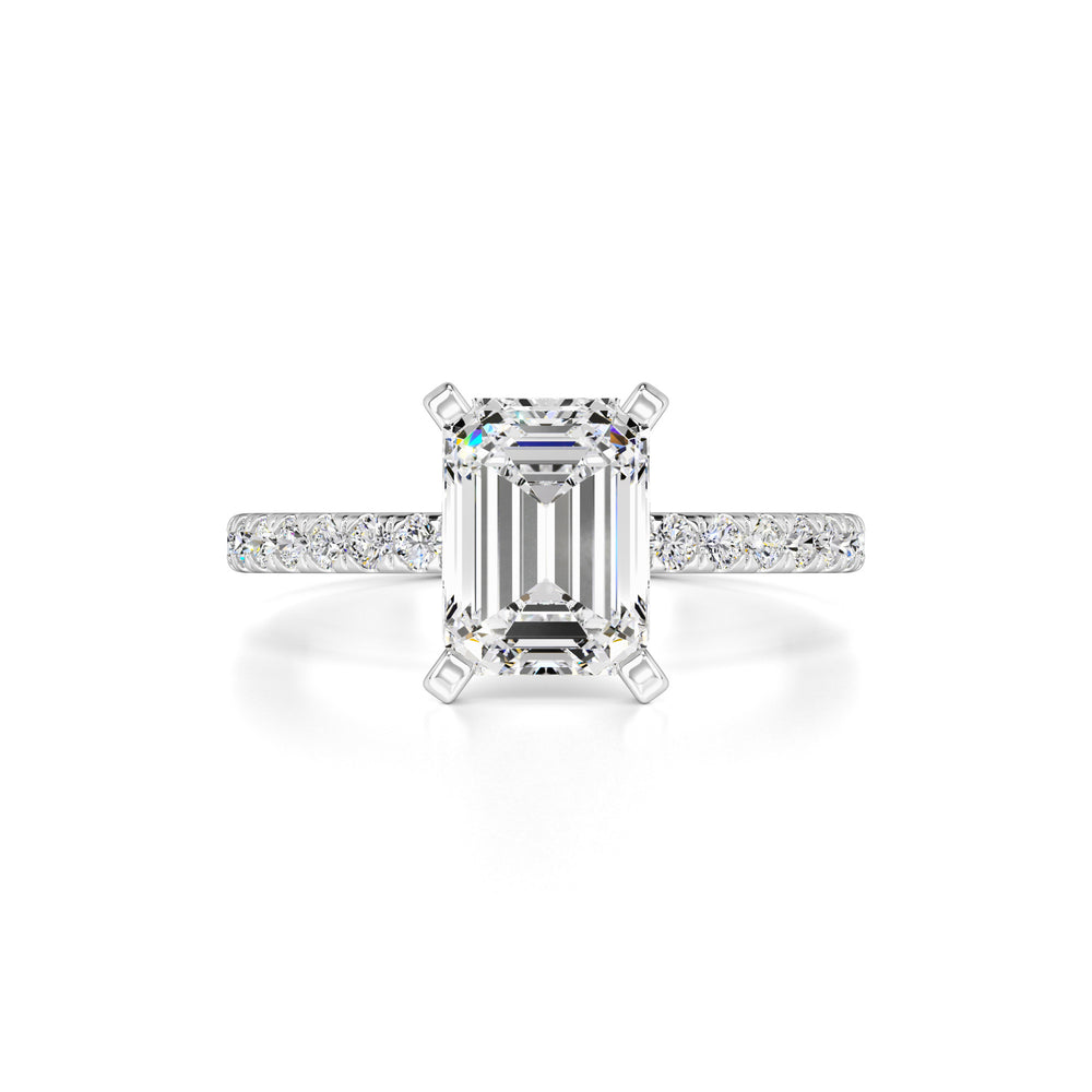 Peyton Moissanite & Lab Grown Diamond Ring | White Gold | 1