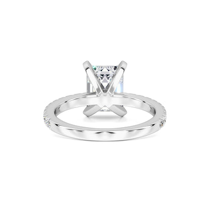 Peyton Moissanite & Lab Grown Diamond Ring | White Gold | 3