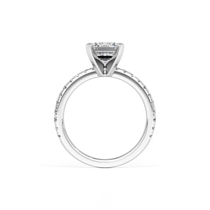 Peyton Moissanite & Lab Grown Diamond Ring | White Gold | 4