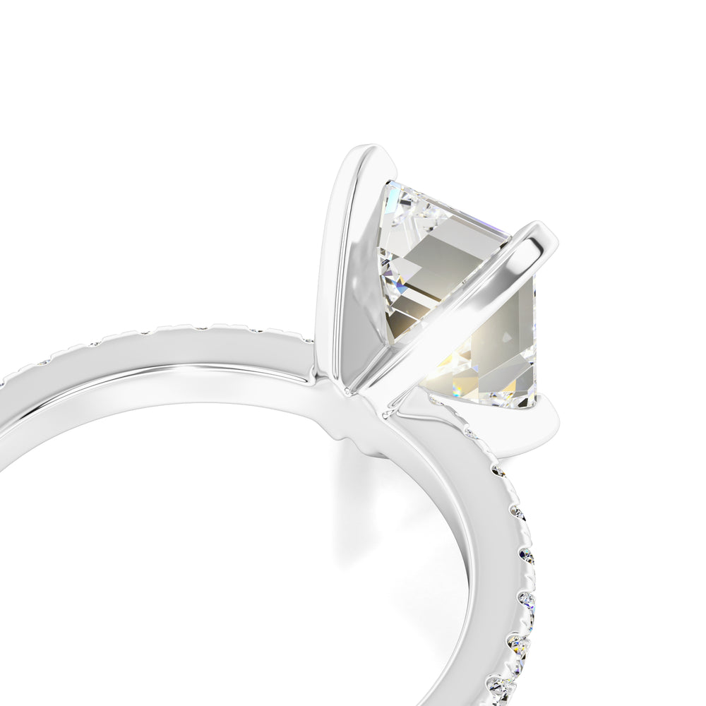 Peyton Moissanite & Lab Grown Diamond Ring | White Gold | 2