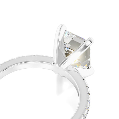 Peyton Moissanite & Lab Grown Diamond Ring | White Gold | 2