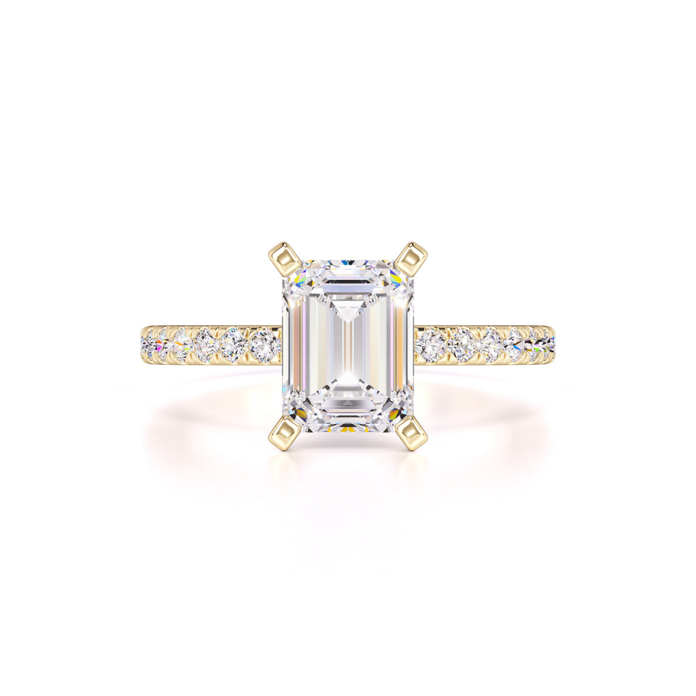 Peyton Moissanite & Lab Grown Diamond Ring | Yellow Gold | 1