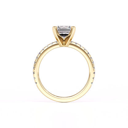 Peyton Moissanite & Lab Grown Diamond Ring | Yellow Gold | 4