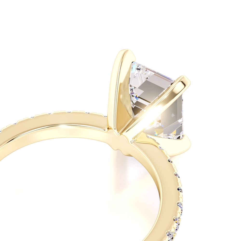 Peyton Moissanite & Lab Grown Diamond Ring | Yellow Gold | 2