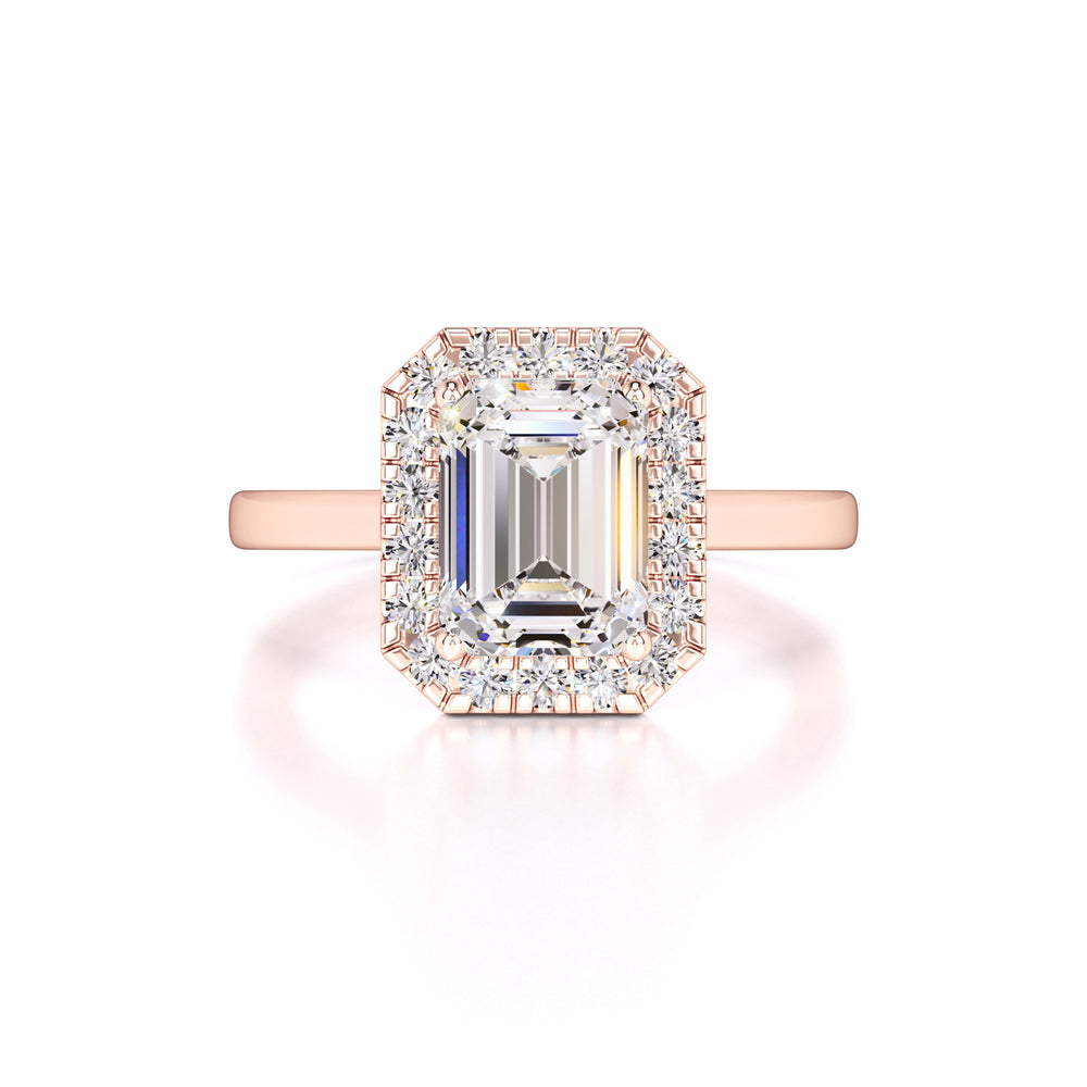 Kelsey Moissanite & Lab Grown Diamond Ring | Rose Gold | 1