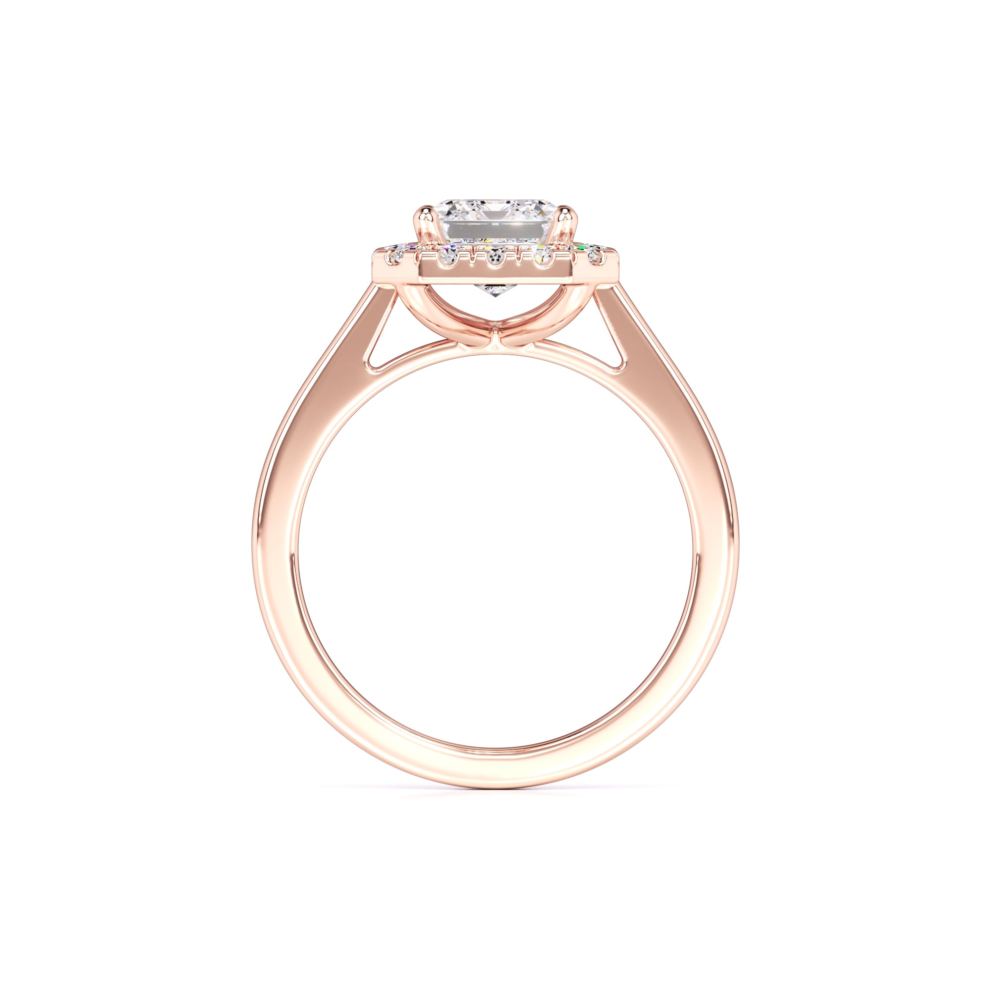 Kelsey Moissanite & Lab Grown Diamond Ring | Rose Gold | 4