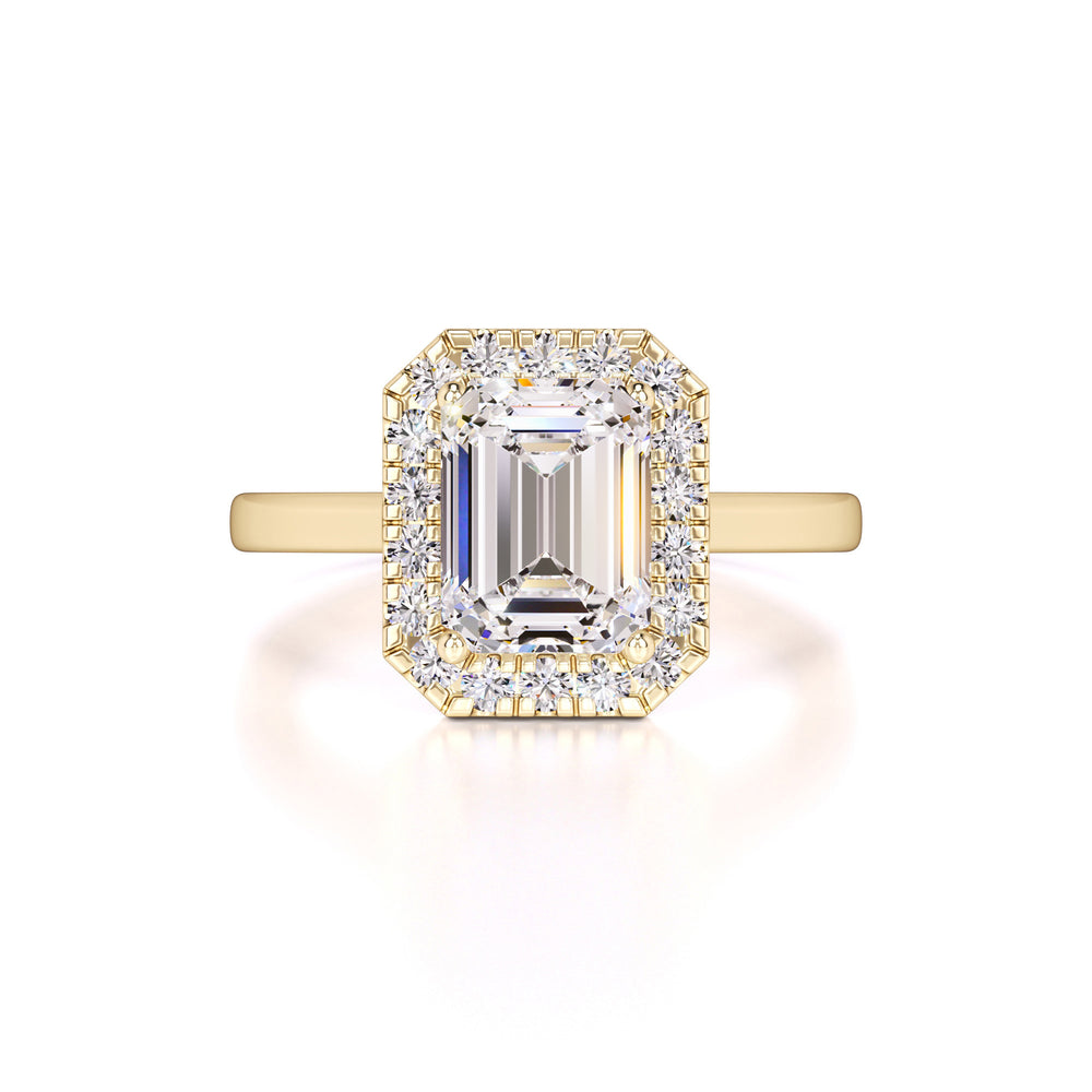 Kelsey Moissanite & Lab Grown Diamond Ring | Yellow Gold | 1