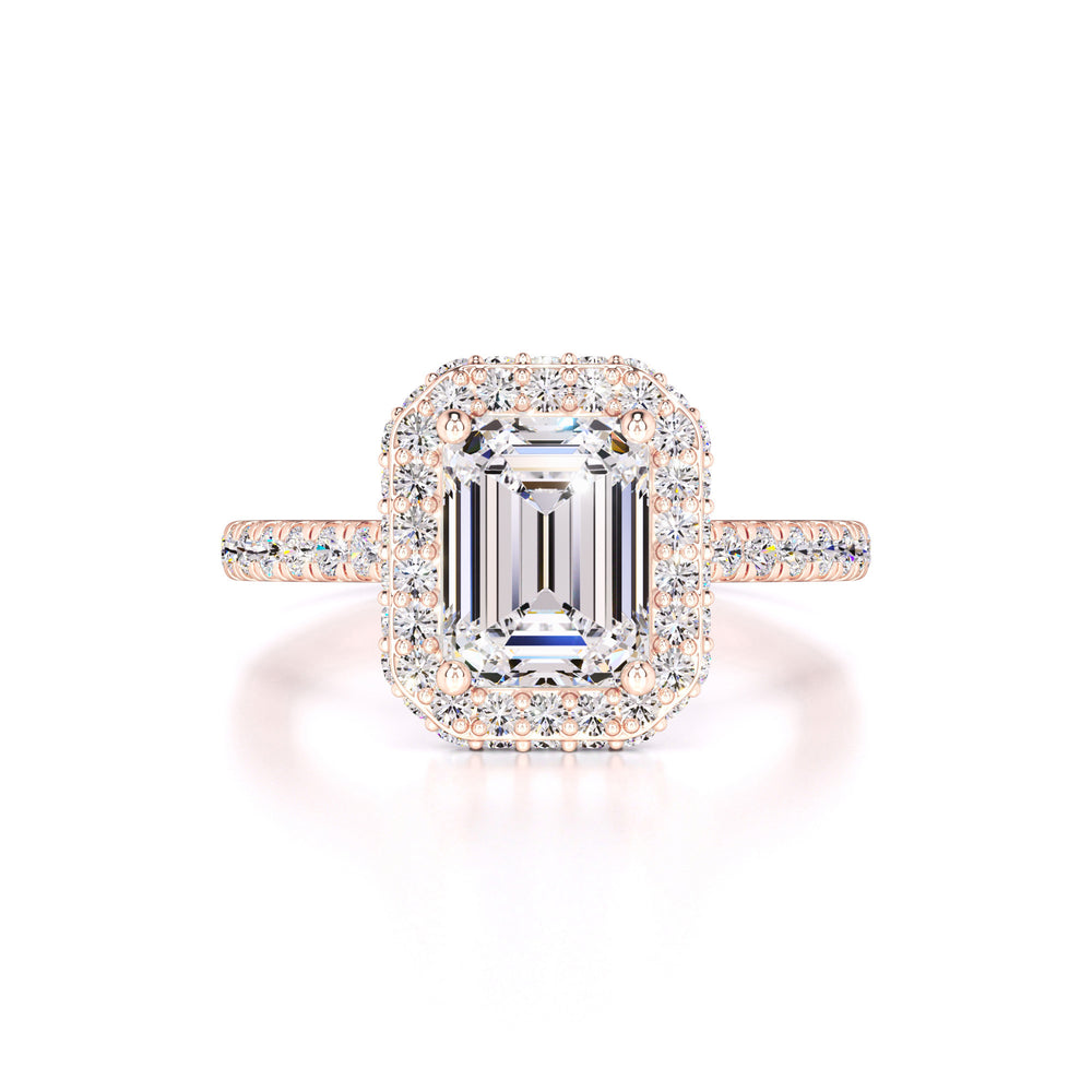 Amara Moissanite & Lab Grown Diamond Ring | Rose Gold | 1
