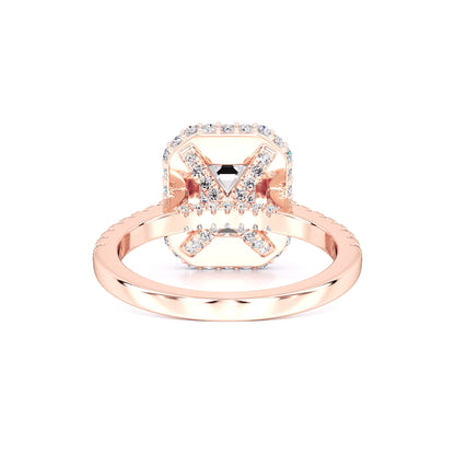 Amara Moissanite & Lab Grown Diamond Ring | Rose Gold | 3