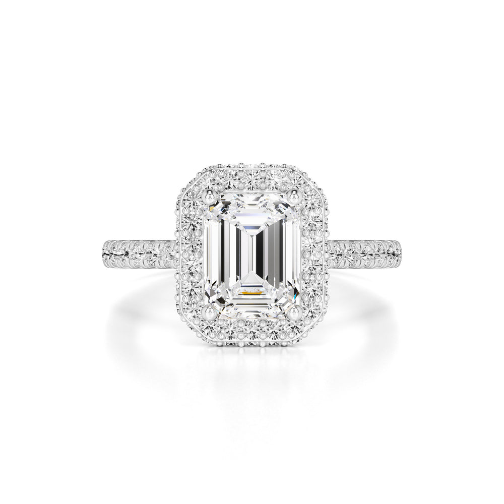 Amara Moissanite & Lab Grown Diamond Ring | White Gold | 1
