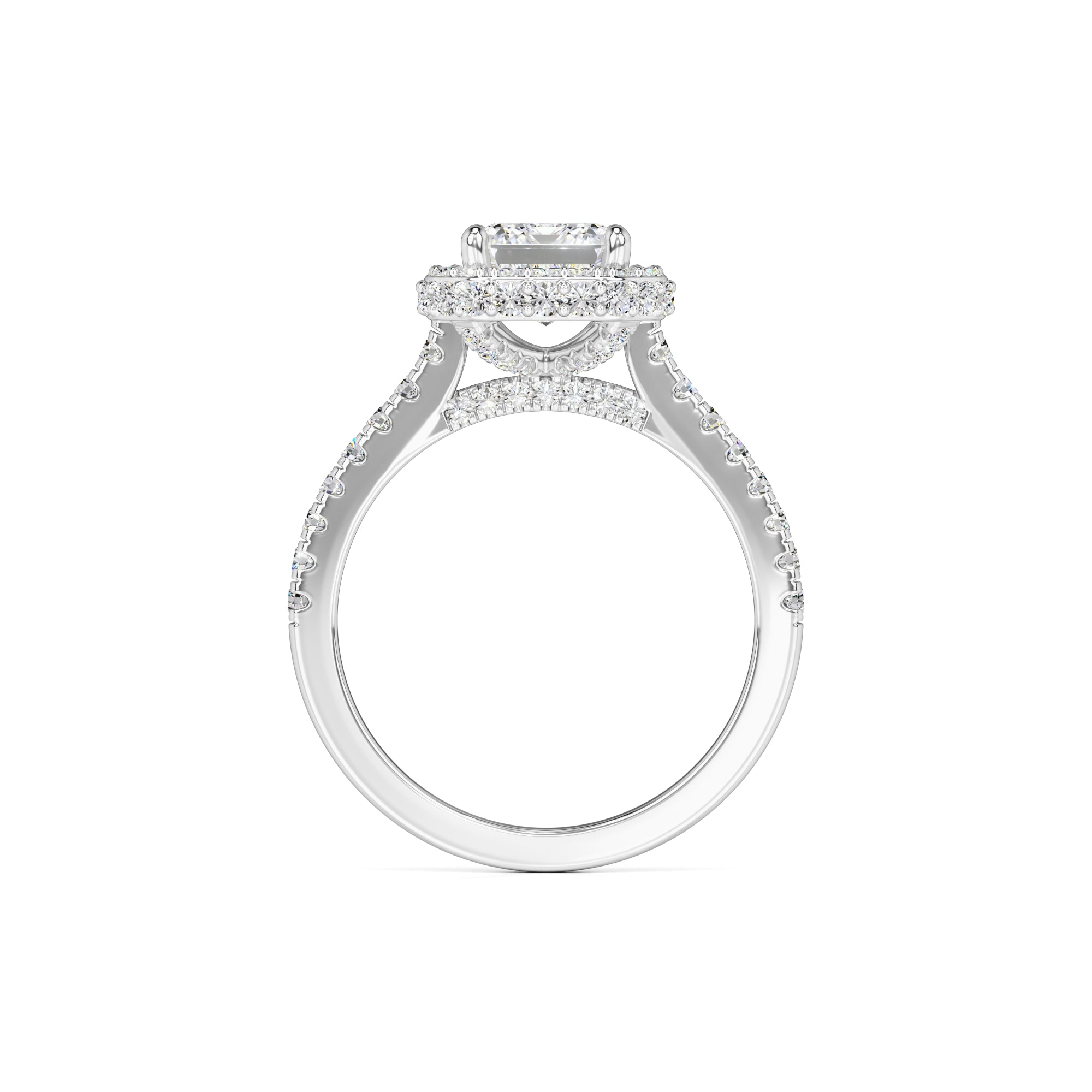 Amara Moissanite & Lab Grown Diamond Ring | White Gold | 4