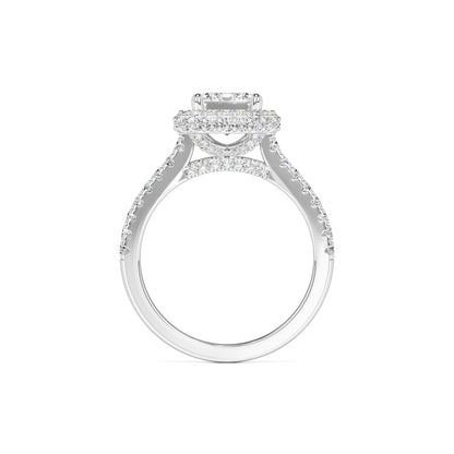 Amara Moissanite & Lab Grown Diamond Ring | White Gold | 4