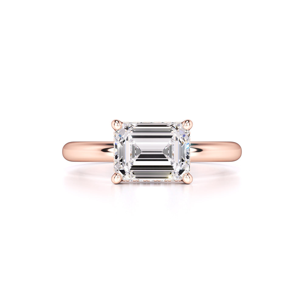 Riley Moissanite & Lab Grown Diamond Ring | Rose Gold | 1