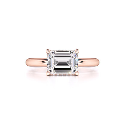 Riley Moissanite & Lab Grown Diamond Ring | Rose Gold | 1