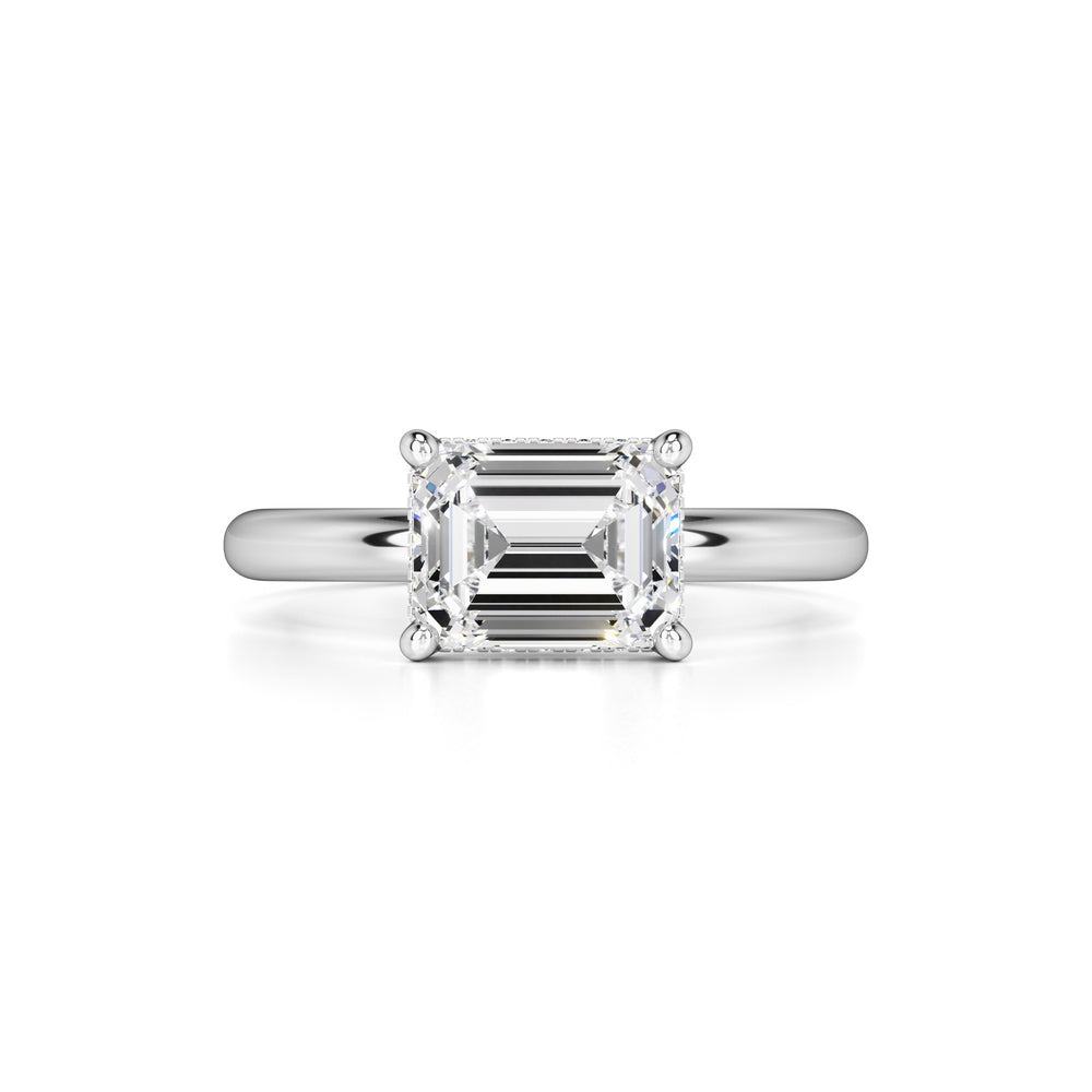 Riley Moissanite & Lab Grown Diamond Ring | White Gold | 1