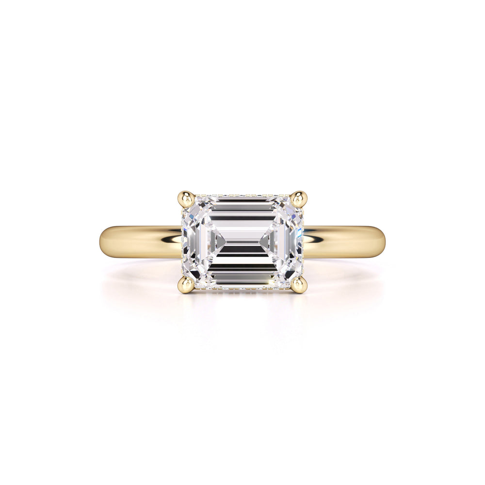 Riley Moissanite & Lab Grown Diamond Ring | Yellow Gold | 1