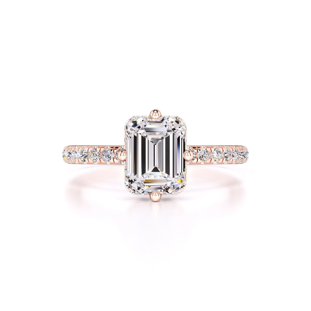 Nadia Moissanite & Lab Grown Diamond Ring | Rose Gold | 1