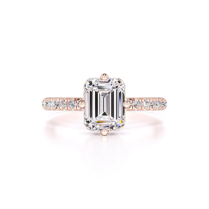 Nadia Moissanite & Lab Grown Diamond Ring | Rose Gold | 1
